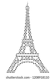 Pattern Silhouette of an Eiffel Tower Icon