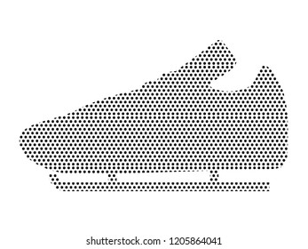 Pattern Silhouette of an Ice Skate Icon