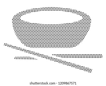 Pattern Silhouette of a Japanese Noodle Soup Icon