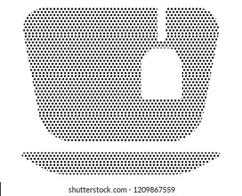 Pattern Silhouette of a Japanese Tea Cup Icon