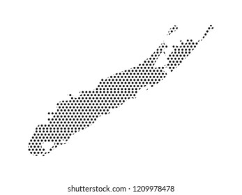 Pattern Silhouette of the Map of Long Island 