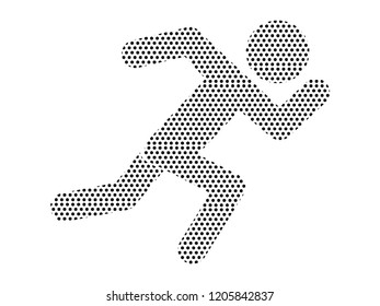 Pattern Silhouette of a Runner Icon