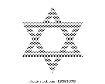 Pattern Silhouette of a Star of David Icon