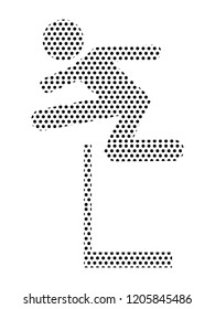 Pattern Silhouette of a Steeplechase Runner Icon