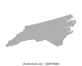 Pattern Silhouette of the USA State Map of North Carolina 