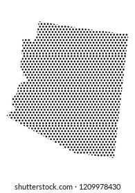 Pattern Silhouette of the USA State Map of Arizona 