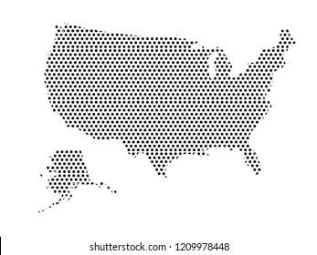 Pattern Silhouette of the USA State Map