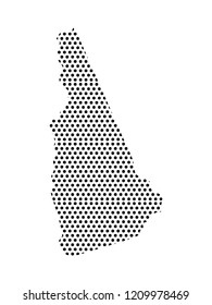 Pattern Silhouette of the USA State Map of New Hampshire 