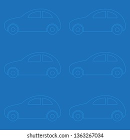 Pattern with silhouettes of cars
