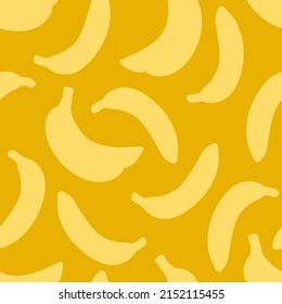 pattern silhouettes of ripe bananas modern print