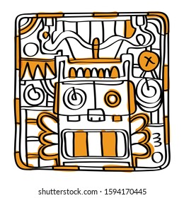 the pattern of silly monsters