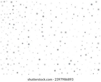 Pattern with silver squares. Christmas silver square confetti. Festive decor. Vector illustration
