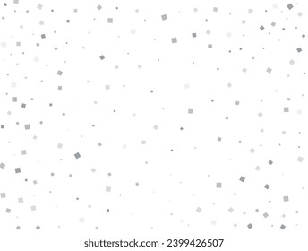 Pattern with silver squares. Christmas silver square confetti. Festive decor. Vector illustration
