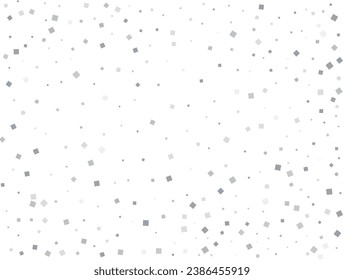 Patrón con cuadrados de plata. Plazas plateadas Holiday Confetti. Decoración festiva. Ilustración del vector