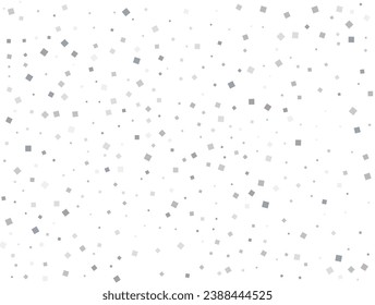 Patrón con cuadrados de plata. Plazas plateadas Holiday Confetti. Decoración festiva. Ilustración del vector