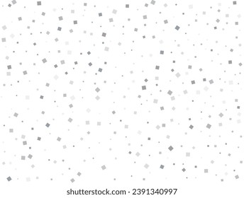 Patrón con cuadrados de plata. Plazas plateadas Holiday Confetti. Decoración festiva. Ilustración del vector