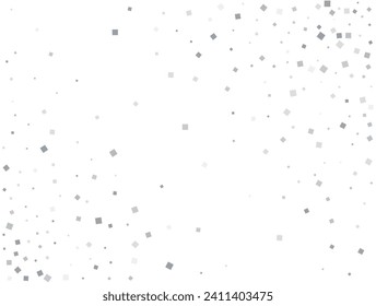 Pattern with silver squares. Wedding silver square confetti. Festive decor. Vector illustration