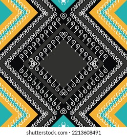 Pattern simple ethnic design in the Philippines. It is a pattern created by combining geometric shapes. Create beautiful fabric patterns. Design for print. Using in the fashion industry.