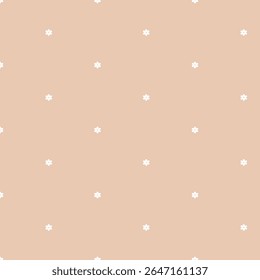 Padrão com flores simples em um fundo de creme. Têxteis de fábrica. Estilo das crianças.