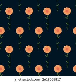 Pattern with simple pretty flowers, little floral liberty seamless texture background. Spring, summer romantic blossom flower garden seamless pattern for your designs.