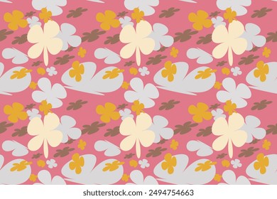 Pattern With Simple Pretty Small Flowers, With Simple Pretty, Little Floral Liberty Seamless Texture Background. Spring, Summer Romantic Blossom Flower Garden Seamless Pattern for Your Designs