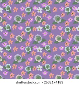 Padrão com flores muito pequenas simples, pequena liberdade floral fundo de textura sem costura. primavera, verão romântico flor jardim sem emenda padrão para seus projetos