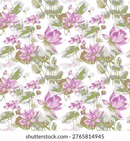 Pattern with simple pretty small flowers, Ditsy floral light background. Spring, summer romantic blossom flower garden seamless pattern for your designs.