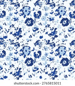 Pattern with simple pretty small flowers, Ditsy floral light background. Spring, summer romantic blossom flower garden seamless pattern for your designs.