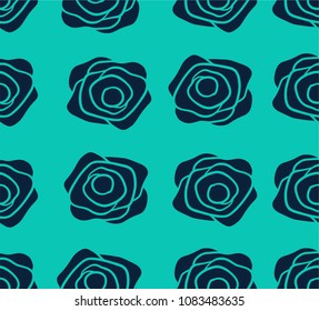 Pattern with simple roses.Pattern spots.Contrast colors.Template to use.Design.Minimalistic vector image.Pattern for decoration.Print fabric.Comfort.Simple styling.A sharp silhouette.
