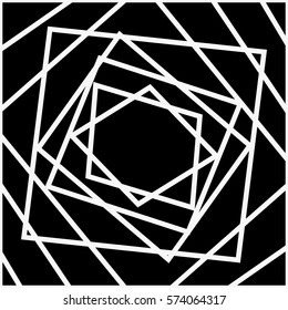 pattern of simple shape, geometric lines. Optical illusion. Vector illustration. As background, pictures, wallpapers