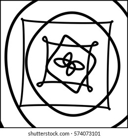 pattern of simple shape, geometric lines. Optical illusion. Vector illustration. As background, pictures, wallpapers