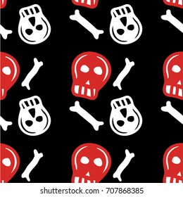 Pattern with skeletons for Halloween