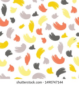 Pattern. Sketch graphic print. Grungy painted ornament. Vector brush strokes design elements. Wallpaper, textile.