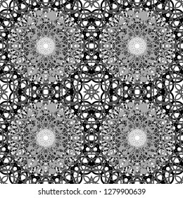 Pattern in sketch style on white background. Abstract monochrome background. Geometric modern pattern. Vector abstract background. Abstract seamless pattern. Vector seamless texture. 