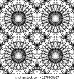Pattern in sketch style on white background. Abstract monochrome background. Geometric modern pattern. Vector abstract background. Abstract seamless pattern. Vector seamless texture. 