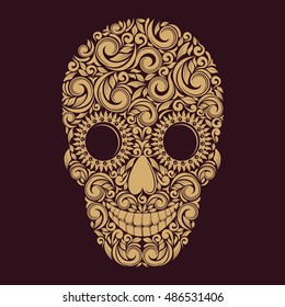 Pattern skull. Vector illustration