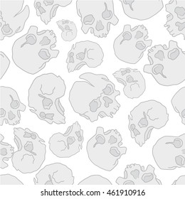 pattern skull white death head bone faded monochrome gray
