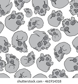 pattern skull white death head bone gray