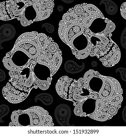 pattern with skulls