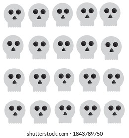 pattern with skulls. background. Vector illustration. Endless texture