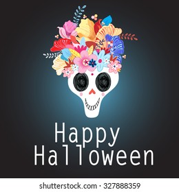 The pattern of skulls beautiful vector illustration
