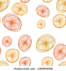 pattern slice of citrus fruits or mushrooms