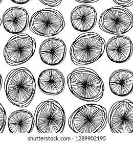 pattern slice of citrus fruits or mushrooms