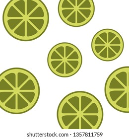 pattern of slice of lemon isolated icon