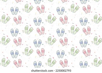 Patrón con zapatillas en tonos pastel fondo de vector de patrón abstracto para ilustración de diseño