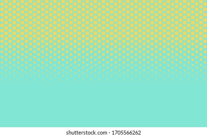 Pattern with small circles, dots, design element for web banners, posters, cards, wallpapers, backdrops, sites. Green and yellow color. Halftone dotted background. Pop art style Vector illustration