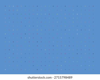 Patrón de Pequeñas Formas geométricas coloridas sobre un fondo azul
