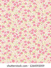Pattern of the small flower and ribbon,