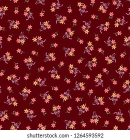 Pattern of the small flower and ribbon,