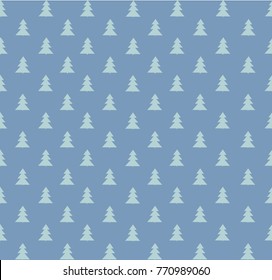 pattern of small green trees, vector illustration
